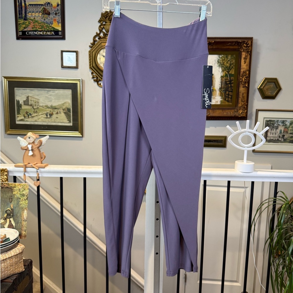 Sympli Wrap Ankle Pant Size 6 Lilac Lavender Travel Canada - Picture 2 of 8
